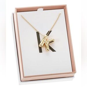 Gold Initial K Necklace